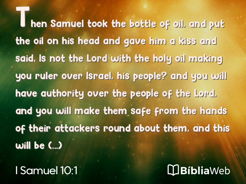 I Samuel 10:1 em imagem para compartilhar