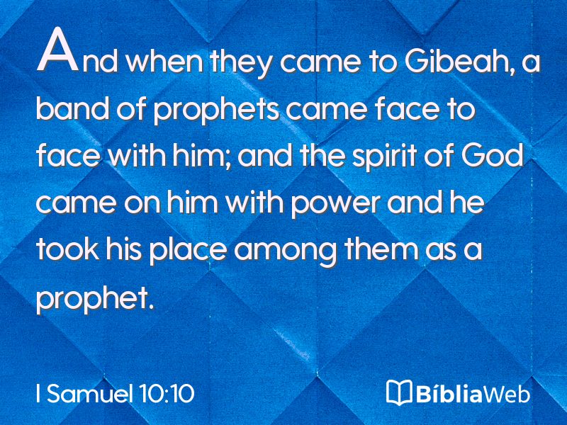 I Samuel 10:10 em imagem para compartilhar
