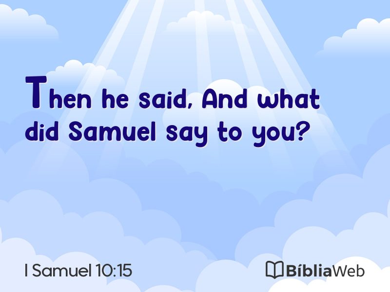I Samuel 10:15 em imagem para compartilhar