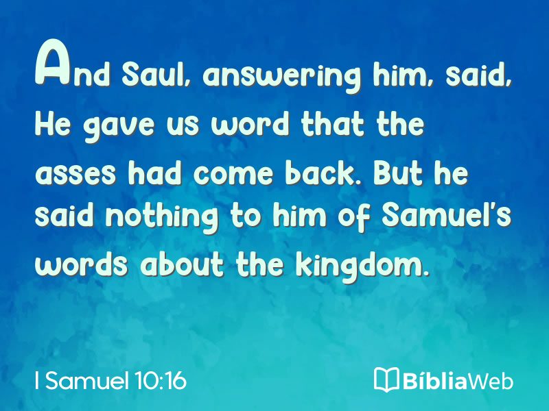 I Samuel 10:16 em imagem para compartilhar