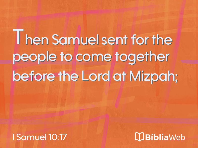 I Samuel 10:17 em imagem para compartilhar