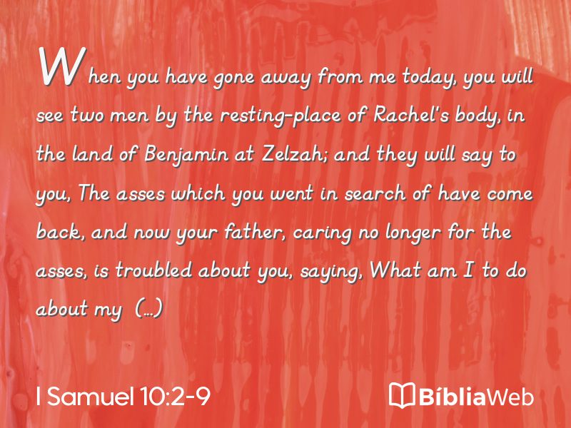 I Samuel 10:2-9 em imagem para compartilhar