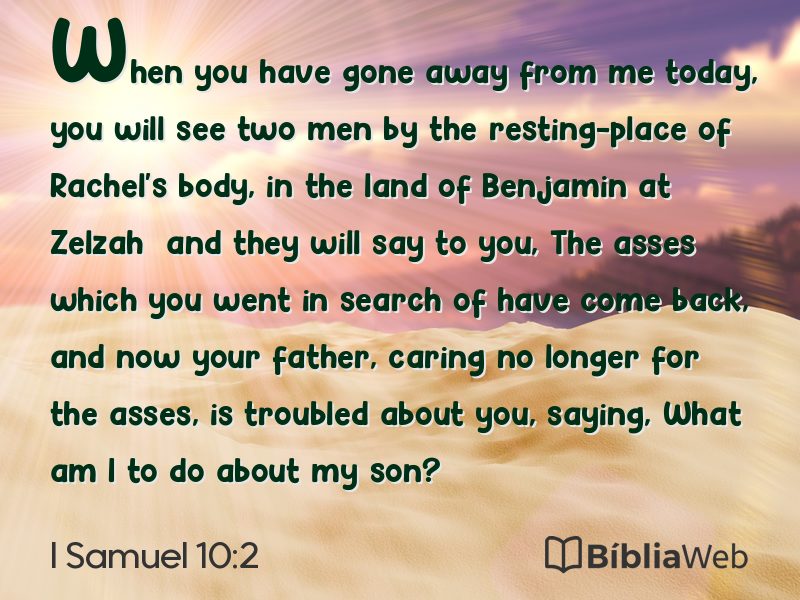 I Samuel 10:2 em imagem para compartilhar