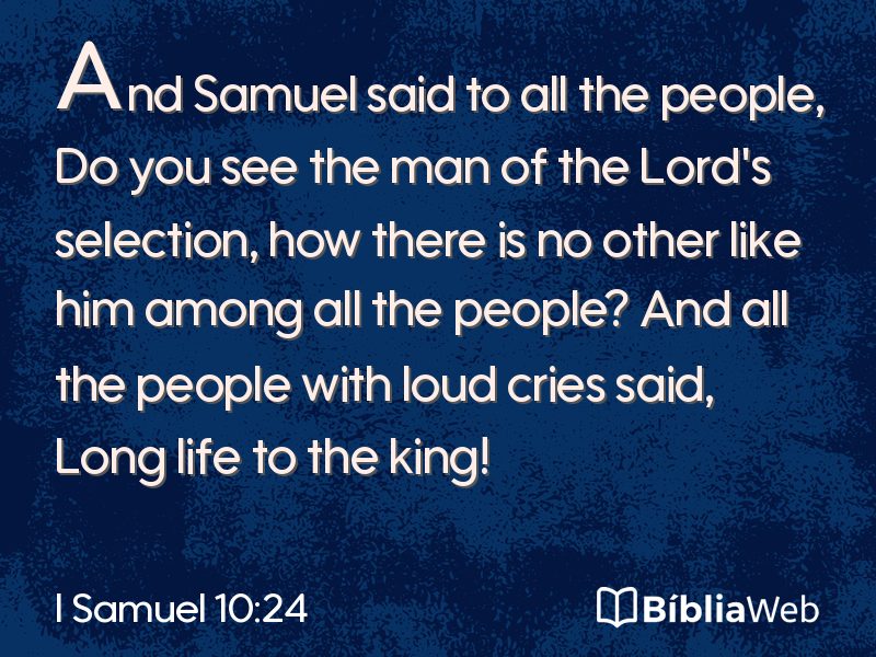 I Samuel 10:24 em imagem para compartilhar