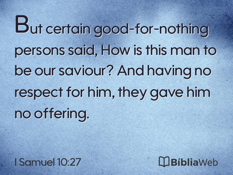 I Samuel 10:27 em imagem para compartilhar
