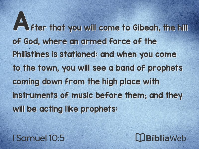 I Samuel 10:5 em imagem para compartilhar