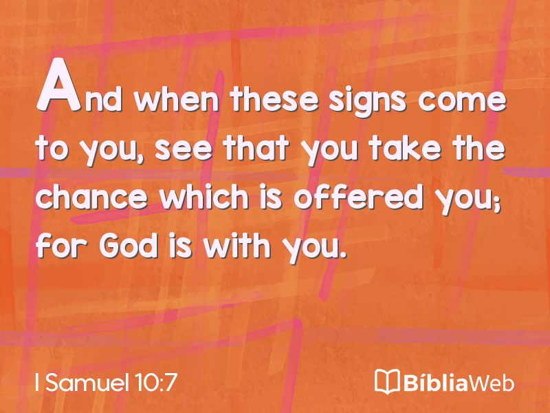 I Samuel 10:7 em imagem para compartilhar