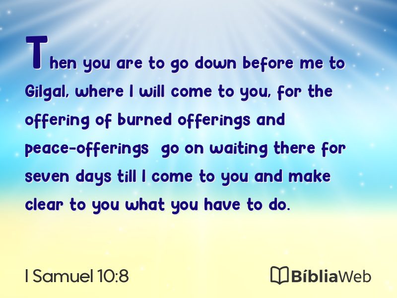 I Samuel 10:8 em imagem para compartilhar
