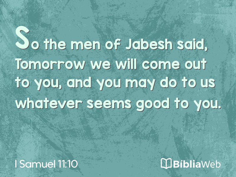 I Samuel 11:10 em imagem para compartilhar