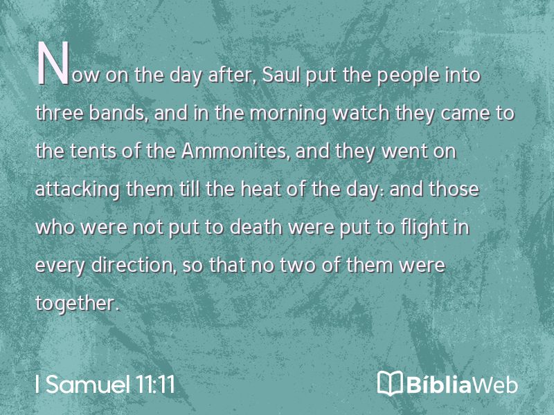 I Samuel 11:11 em imagem para compartilhar