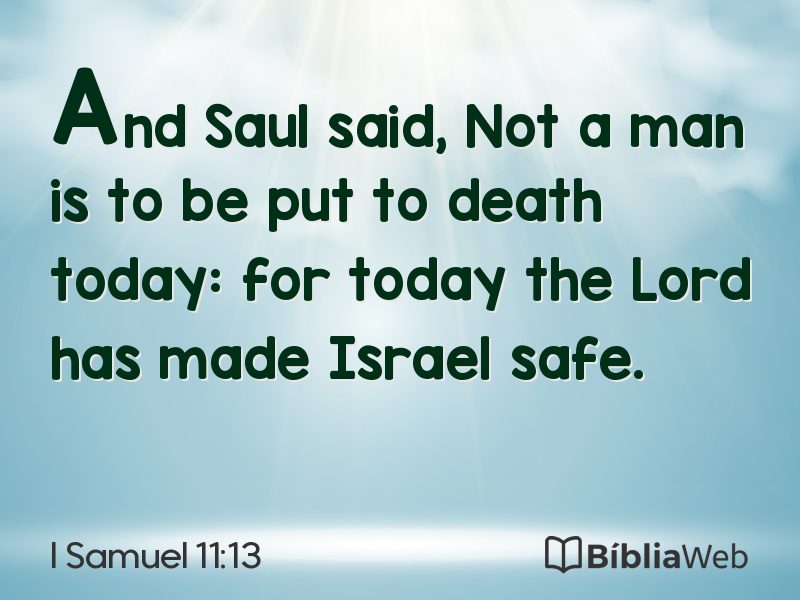 I Samuel 11:13 em imagem para compartilhar