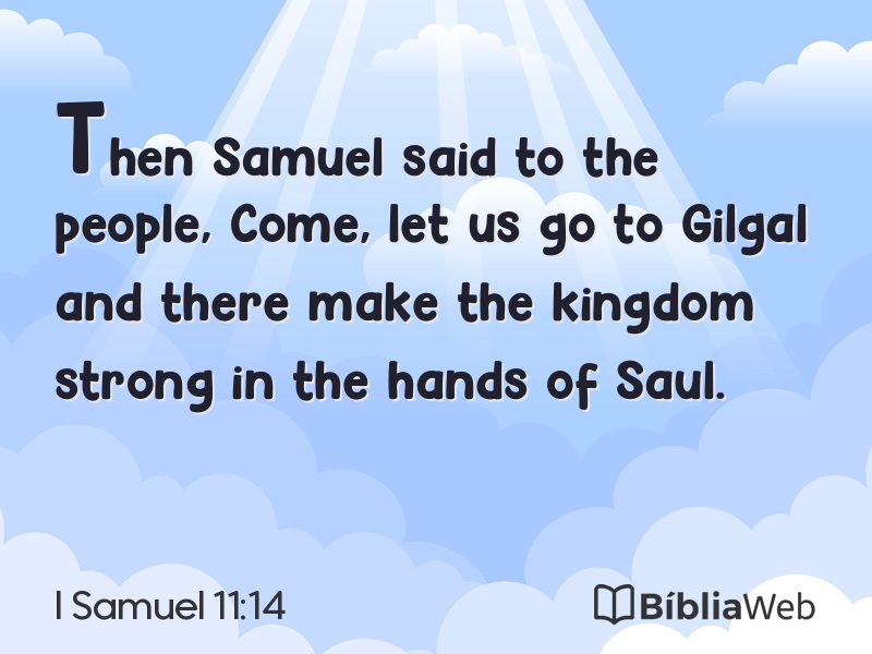 I Samuel 11:14 em imagem para compartilhar