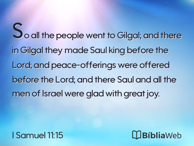 I Samuel 11:15 em imagem para compartilhar