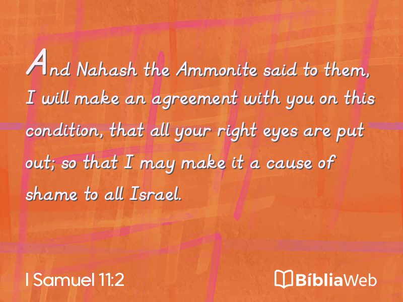 I Samuel 11:2 em imagem para compartilhar