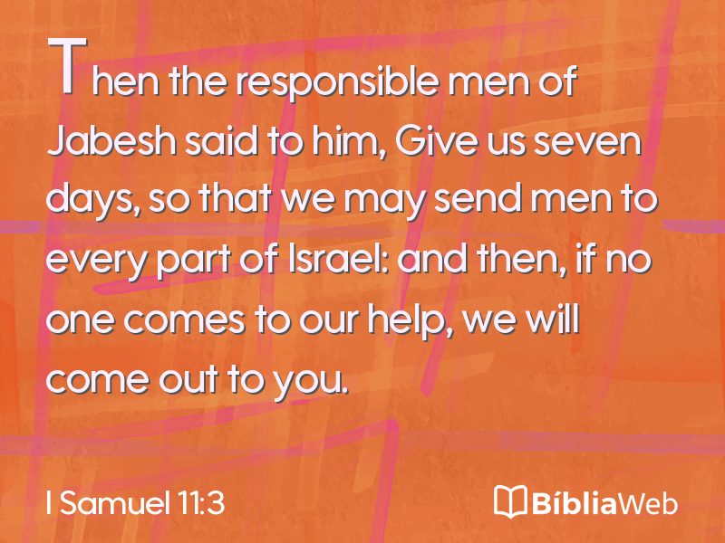 I Samuel 11:3 em imagem para compartilhar