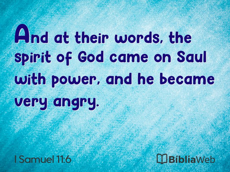 I Samuel 11:6 em imagem para compartilhar