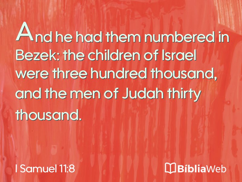 I Samuel 11:8 em imagem para compartilhar