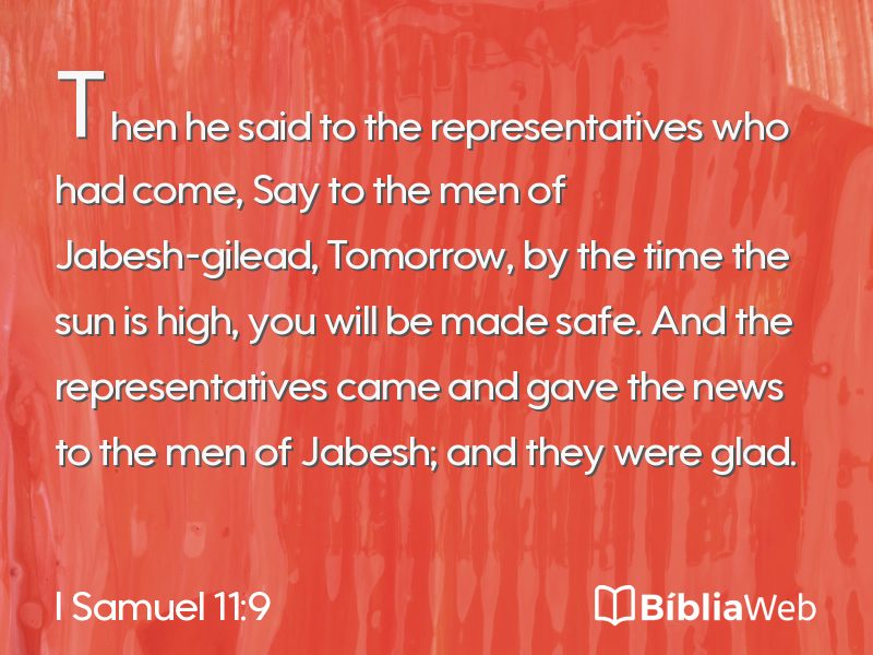 I Samuel 11:9 em imagem para compartilhar