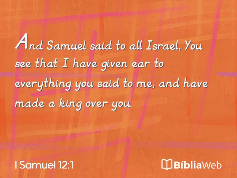 I Samuel 12:1 em imagem para compartilhar