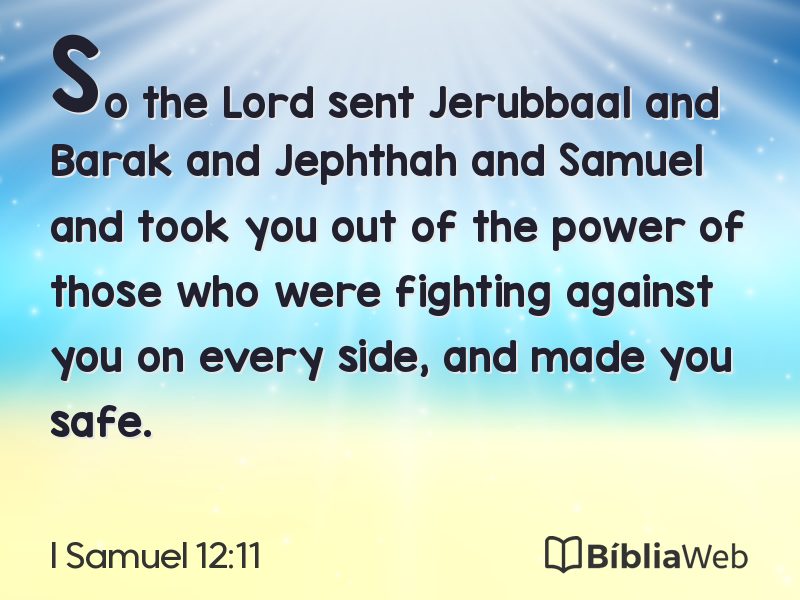 I Samuel 12:11 em imagem para compartilhar