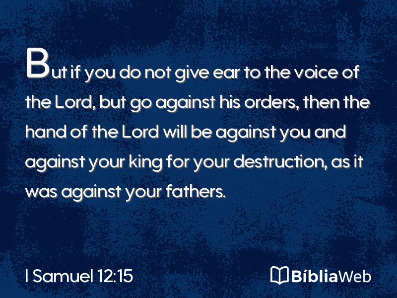 I Samuel 12:15 em imagem para compartilhar