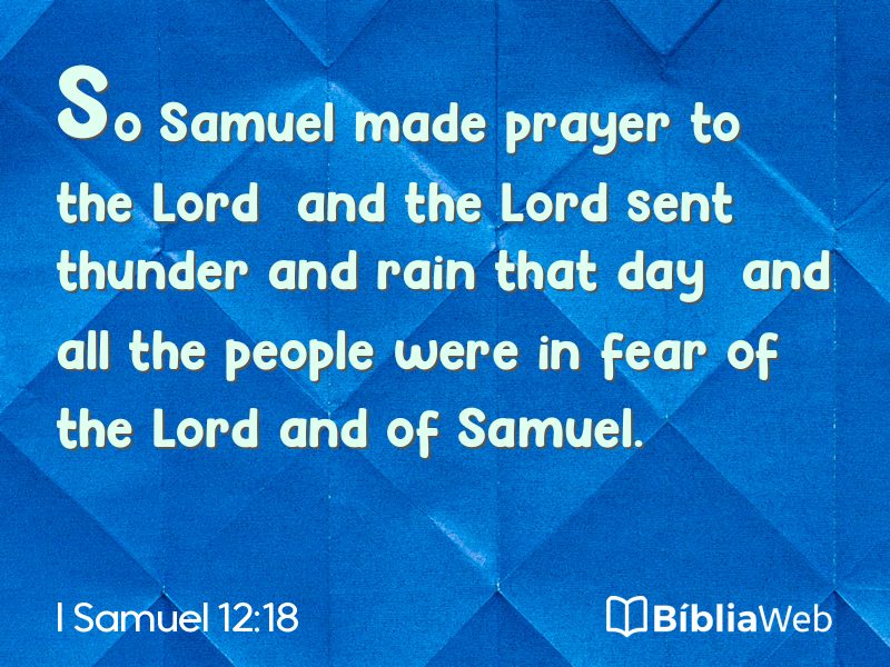 I Samuel 12:18 em imagem para compartilhar