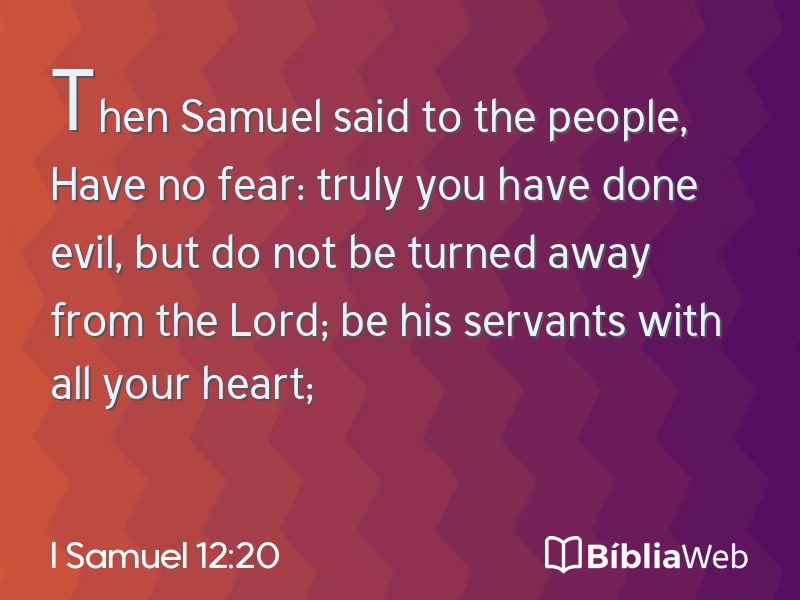 I Samuel 12:20 em imagem para compartilhar
