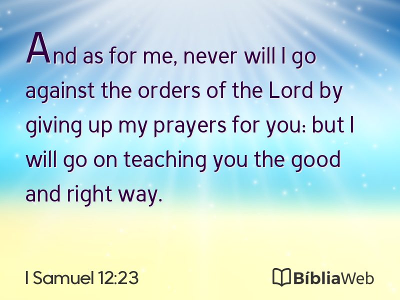 I Samuel 12:23 em imagem para compartilhar