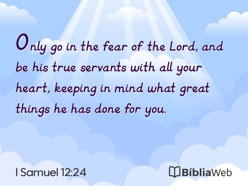 I Samuel 12:24 em imagem para compartilhar