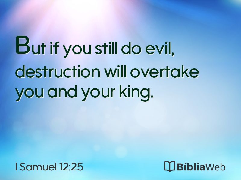 I Samuel 12:25 em imagem para compartilhar