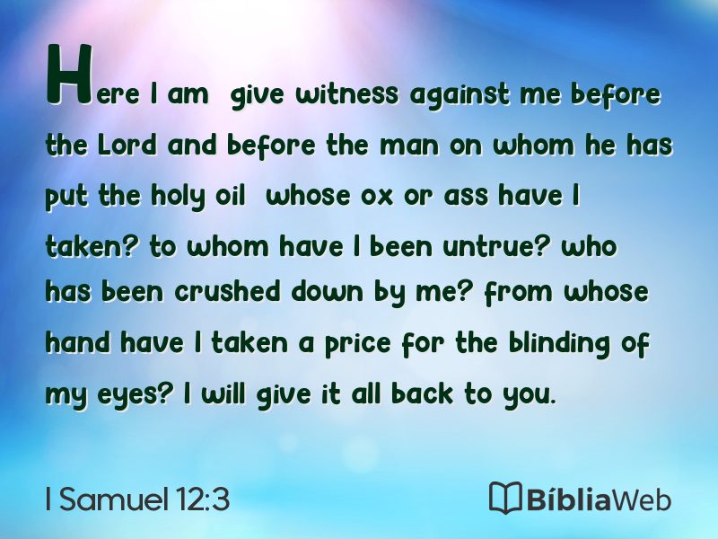 I Samuel 12:3 em imagem para compartilhar