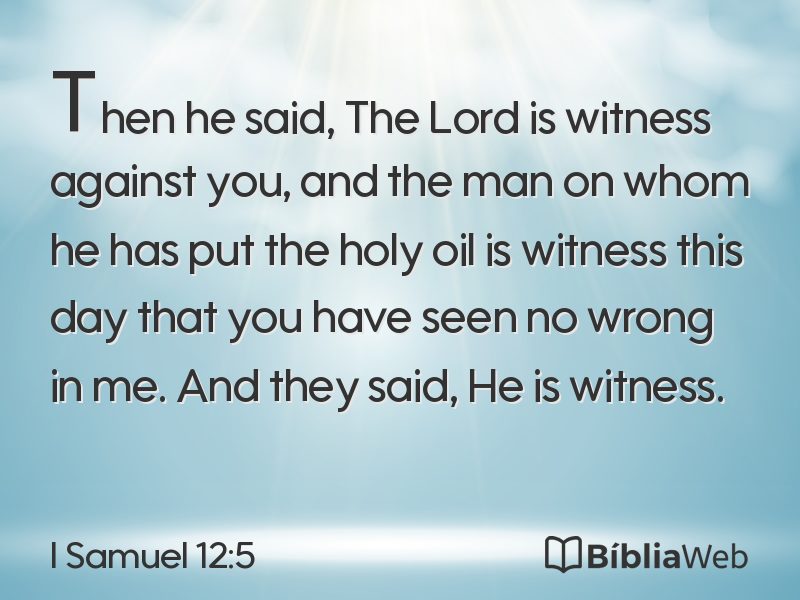 I Samuel 12:5 em imagem para compartilhar