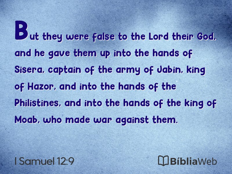 I Samuel 12:9 em imagem para compartilhar