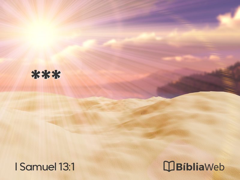 I Samuel 13:1 em imagem para compartilhar