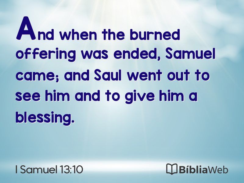 I Samuel 13:10 em imagem para compartilhar