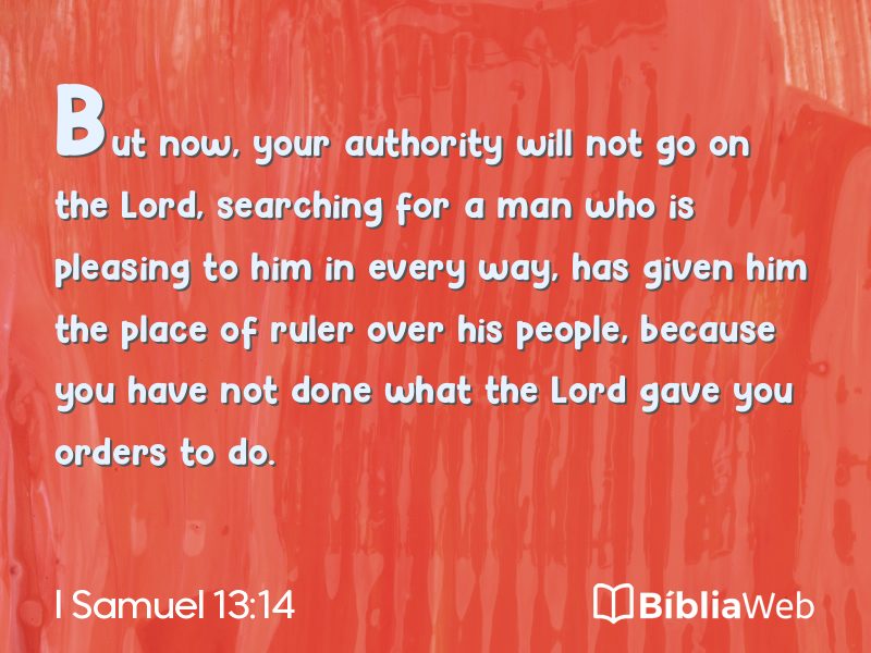 I Samuel 13:14 em imagem para compartilhar