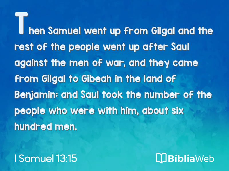 I Samuel 13:15 em imagem para compartilhar