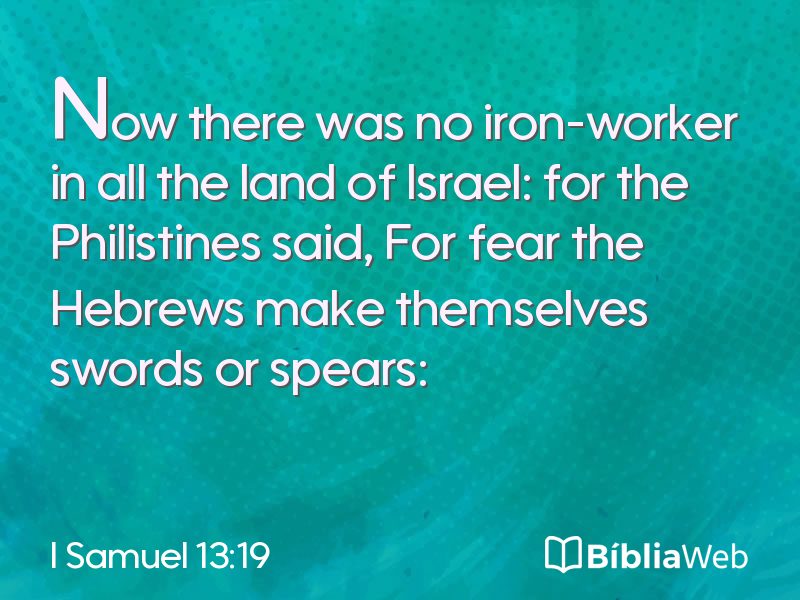 I Samuel 13:19 em imagem para compartilhar