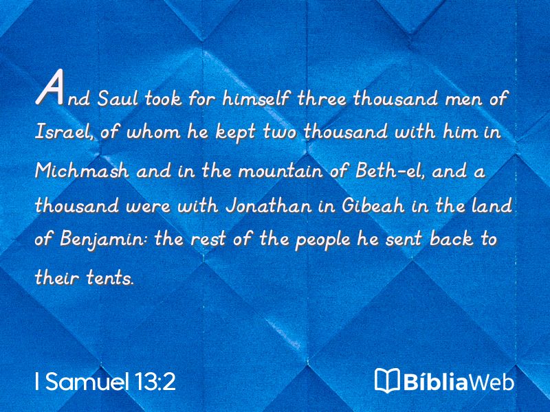 I Samuel 13:2 em imagem para compartilhar