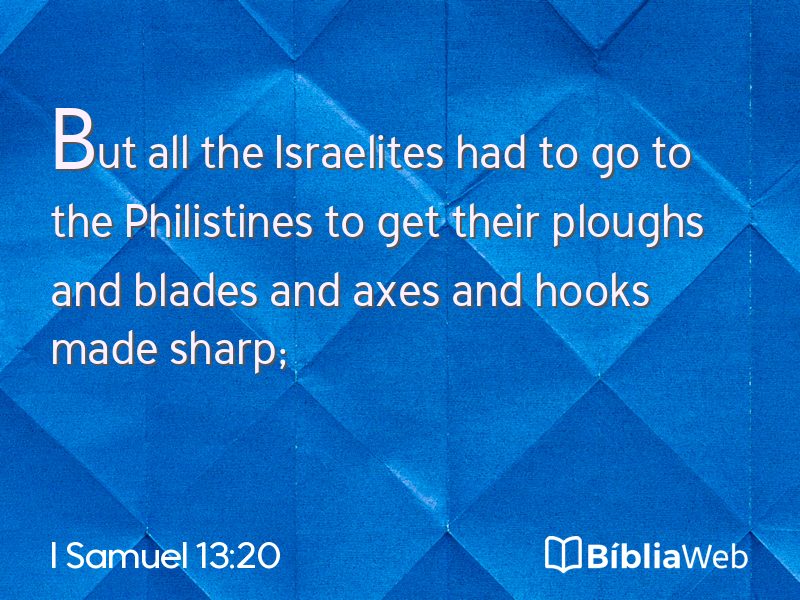 I Samuel 13:20 em imagem para compartilhar