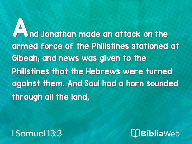 I Samuel 13:3 em imagem para compartilhar