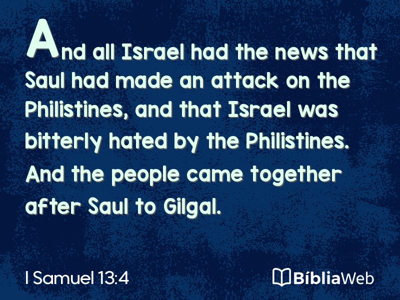 I Samuel 13:4 em imagem para compartilhar