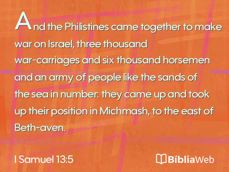 I Samuel 13:5 em imagem para compartilhar