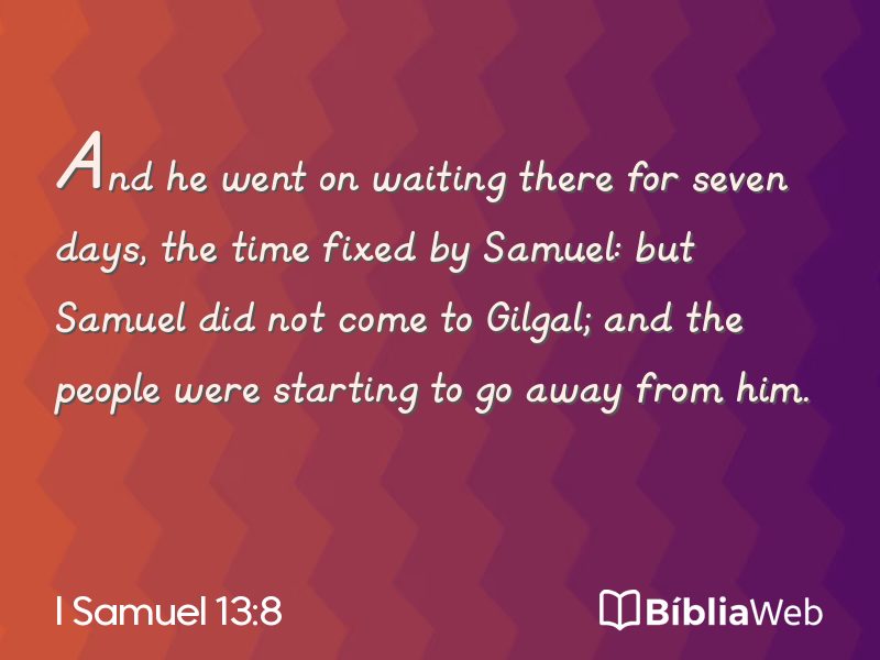 I Samuel 13:8 em imagem para compartilhar