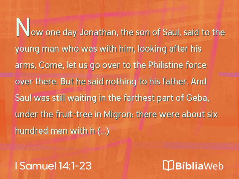 I Samuel 14:1-23 em imagem para compartilhar