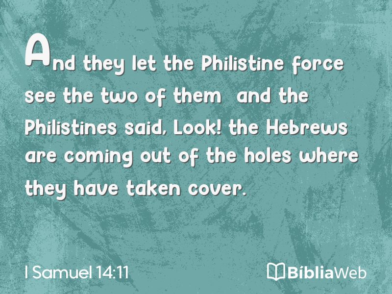 I Samuel 14:11 em imagem para compartilhar