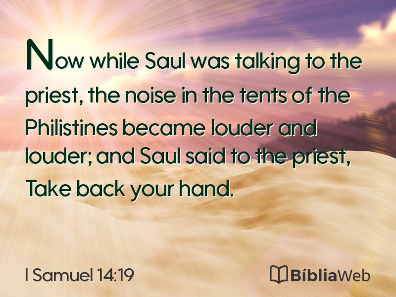 I Samuel 14:19 em imagem para compartilhar