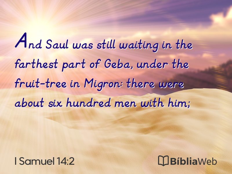 I Samuel 14:2 em imagem para compartilhar