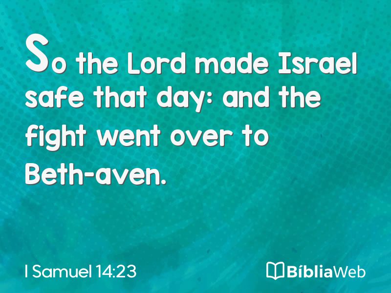 I Samuel 14:23 em imagem para compartilhar