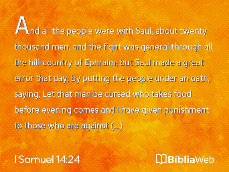 I Samuel 14:24 em imagem para compartilhar
